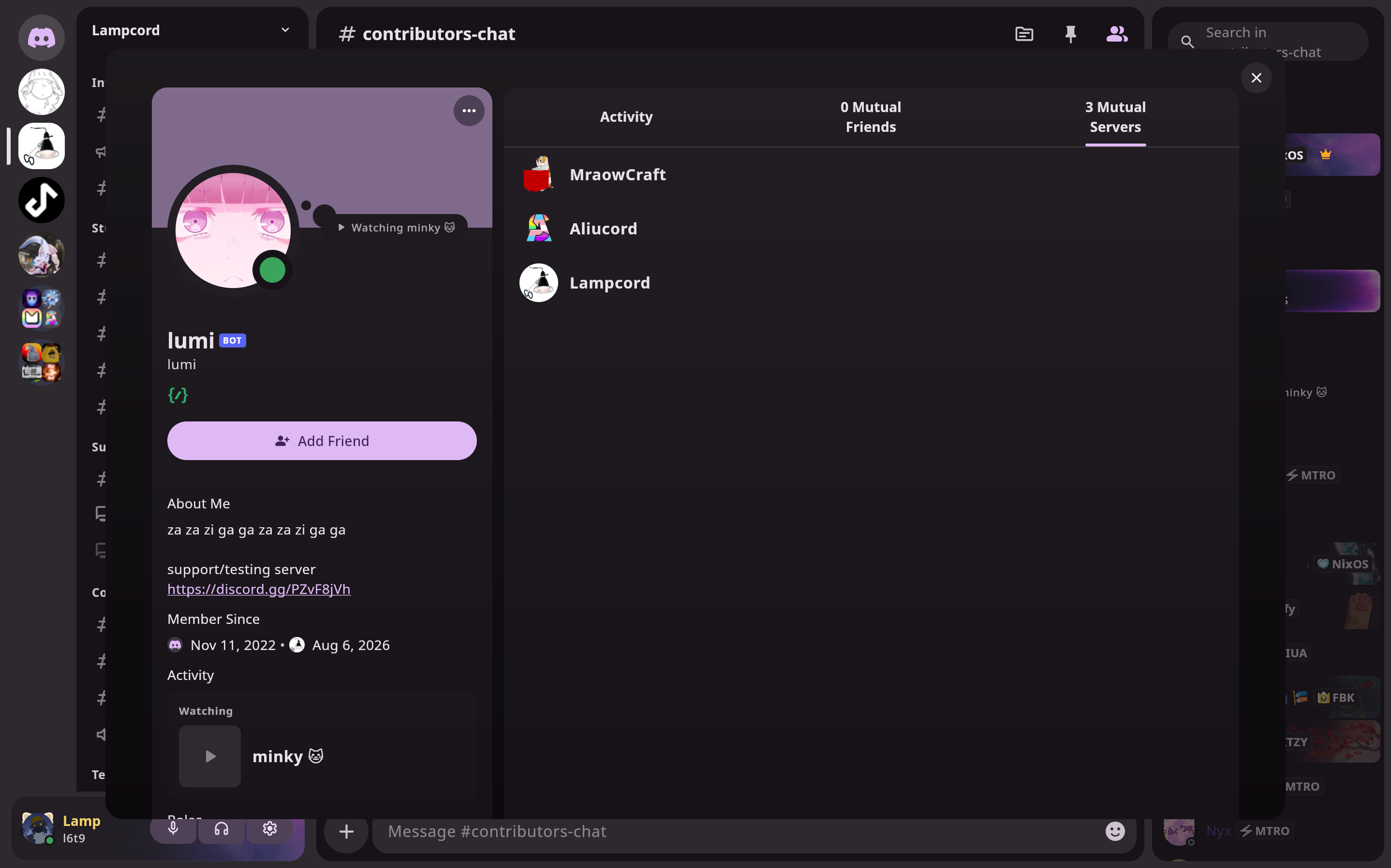 Lampcord Desktop Profile Preview