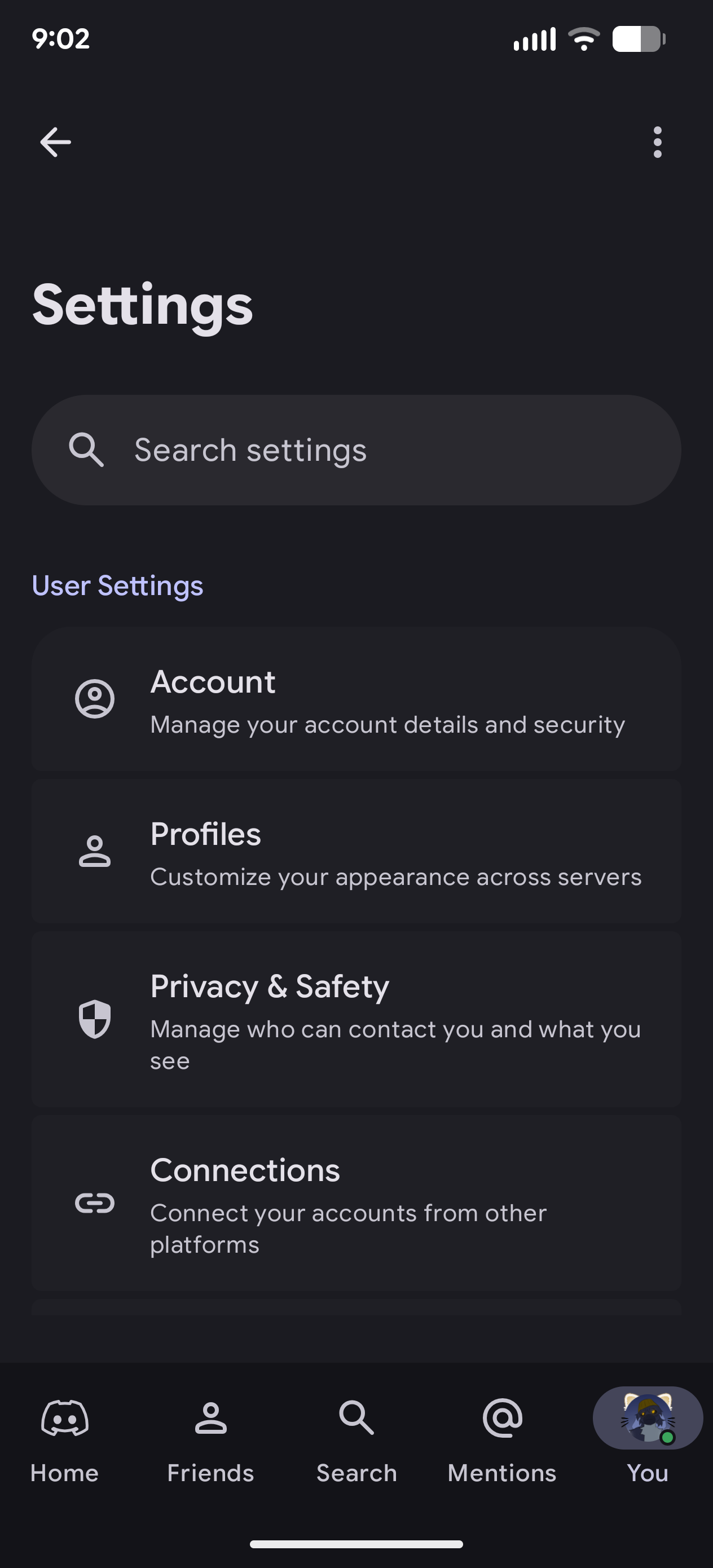 Lampcord Mobile Settings Preview